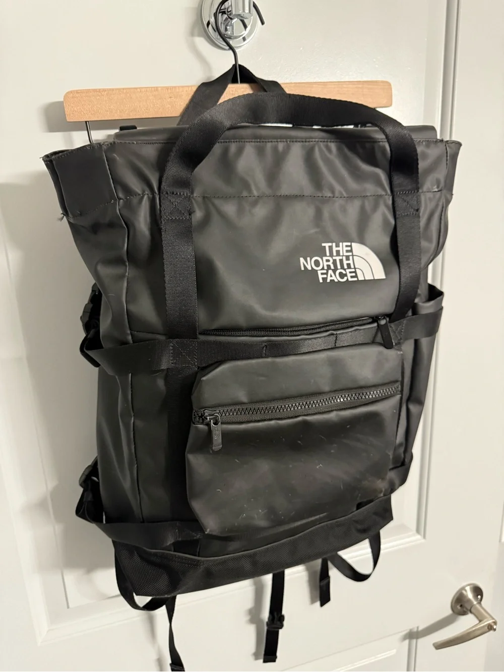 The North Face Black Roll-Top Travel Backpack